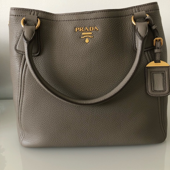 Prada Handbags - Authentic Prada Large Pebbled Satchel New